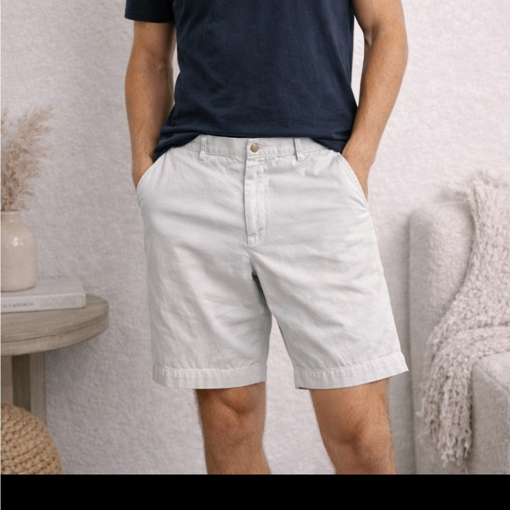 Polo Ralph Lauren Shorts Mens 40 White Flat Front Chino Casual Classic